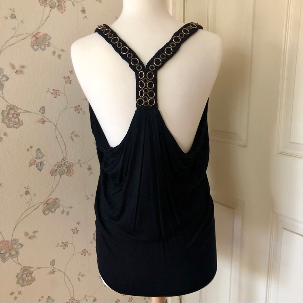 Sleeveless Top w/Embellished Straps